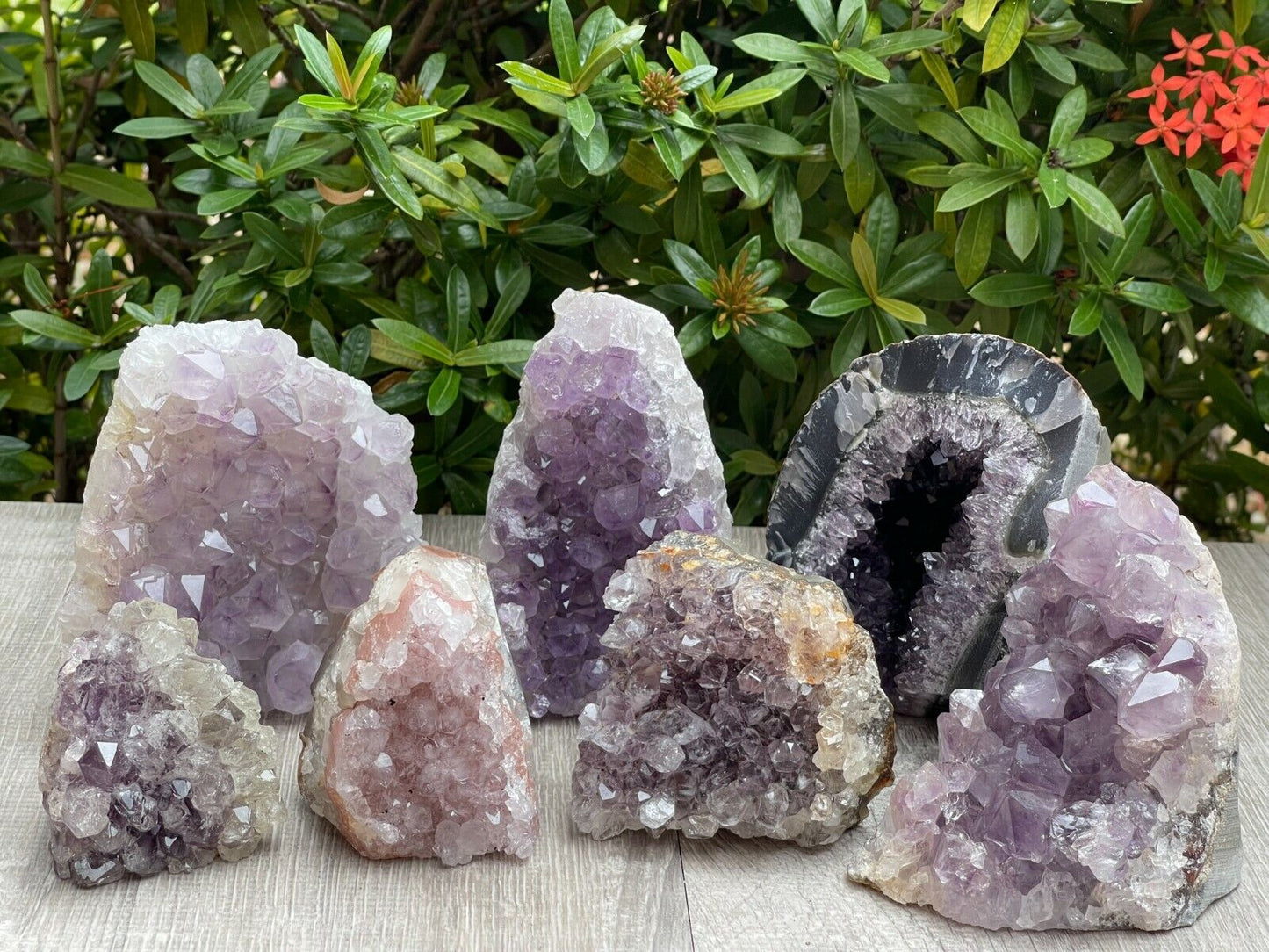 Uruguayan Amethyst Cluster, Grade B Amethyst Geode with Cut Base, Pick a Size