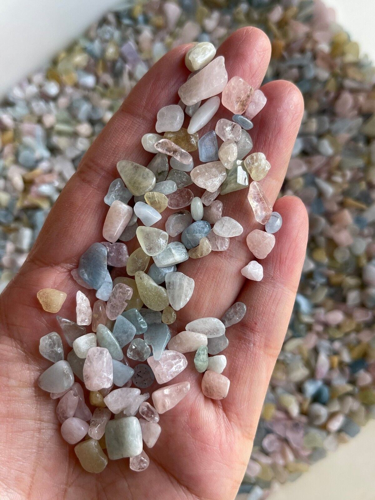 Grade A++ Semi Tumbled Gemstone Mini Chips 3 - 18 mm, Choose From 4 oz to 3 lbs