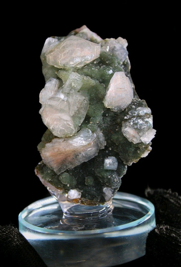 Rare Multi-Color Chalcedony on Heulandite Mineral Specimen 120g India