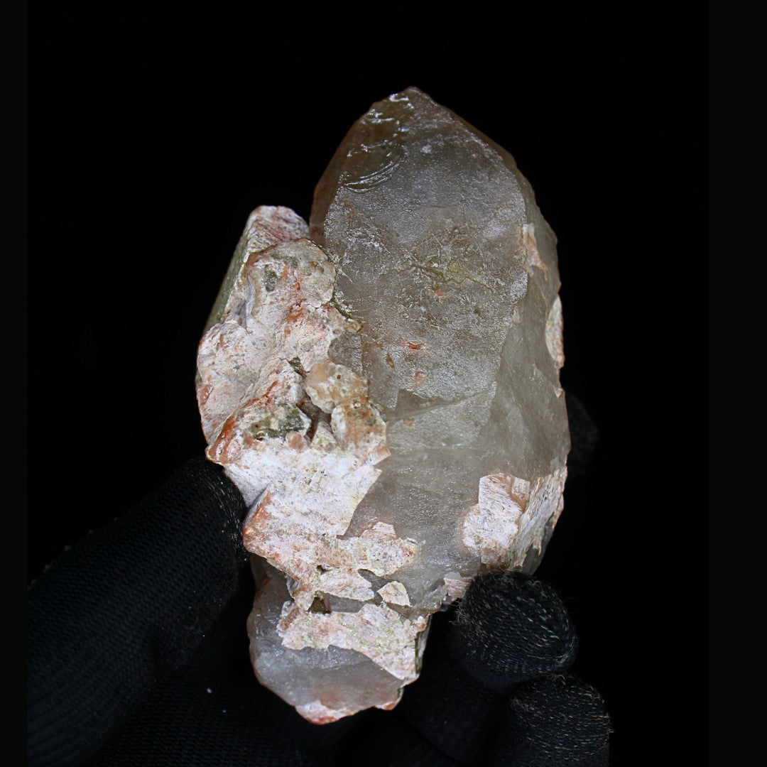 280g Rare Himalayan Smokey Quartz & Pyrite on Matrix High-Grade Crystal Specimen