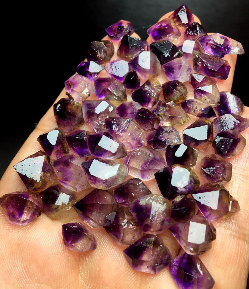 30g 55+PCS WOW! Beautiful Super Seven Skeletal Amethyst Quartz Crystal