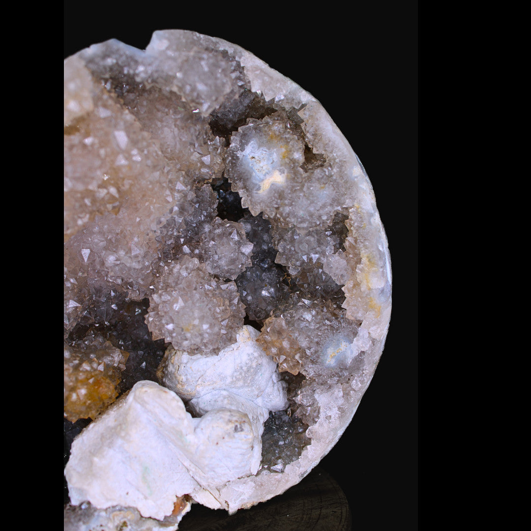 Huge 3.53 Lbs Smokey Tuxedo Amethyst Cluster | Rare Georgia Quartz Crystal