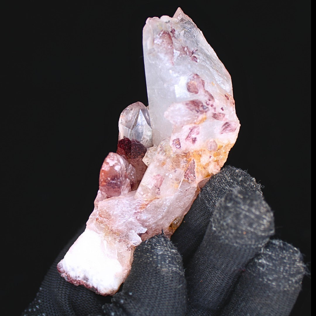 Natural Phantom Quartz Cluster 150 g 10×5 cm Raw Crystal Mineral from India