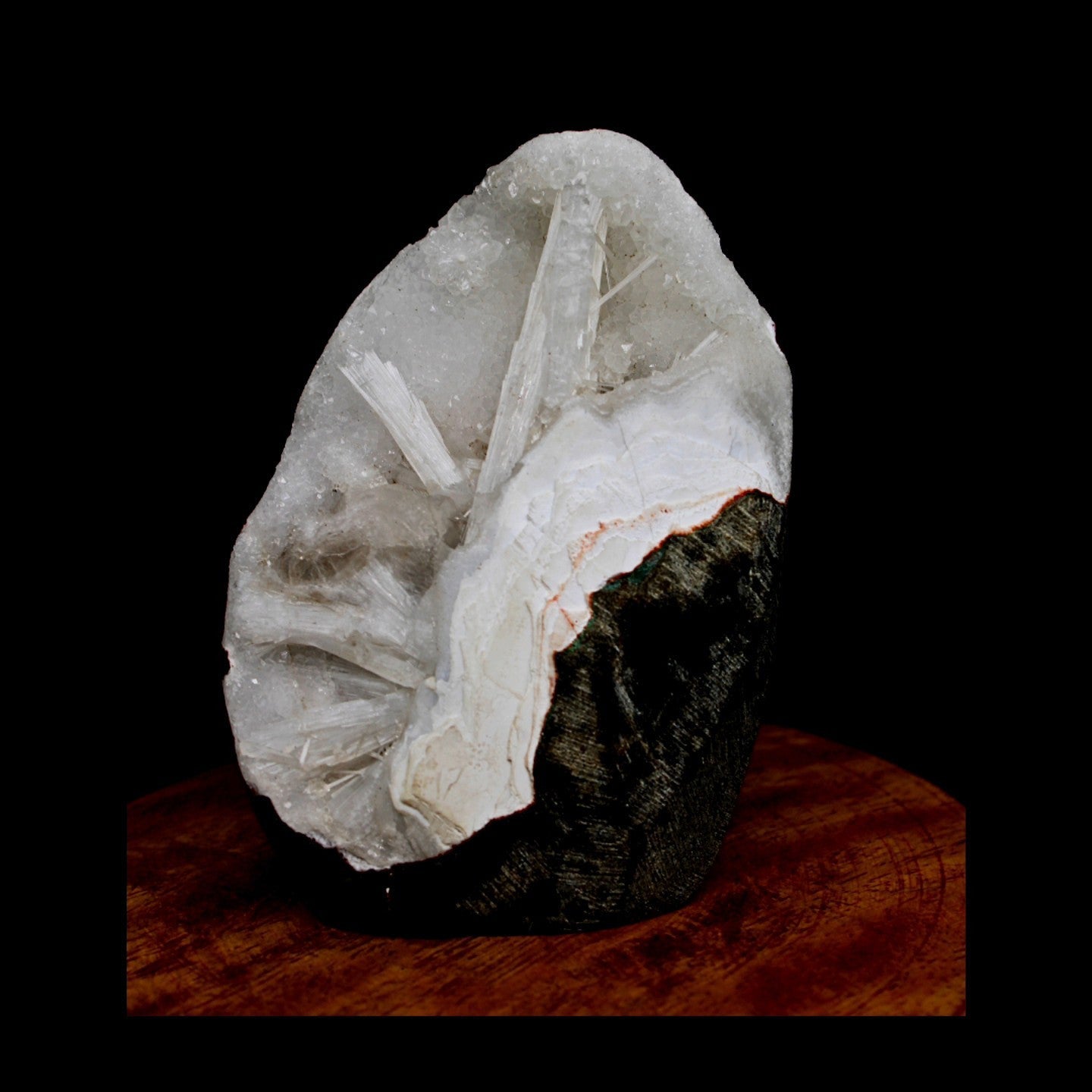 290g High-qualit Scolecite Spray 290g Zeolite Geode Crystal Cluster Natural Mineral India