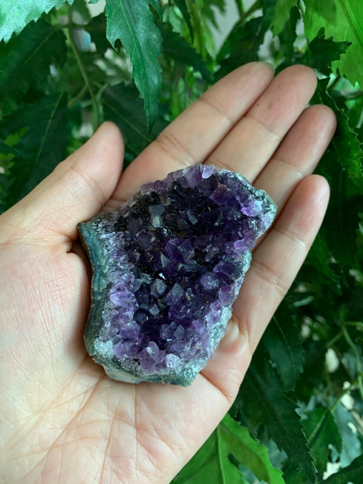 Deep Purple Amethyst Cluster From Uruguayan, Amethyst Geode, Raw Amethyst
