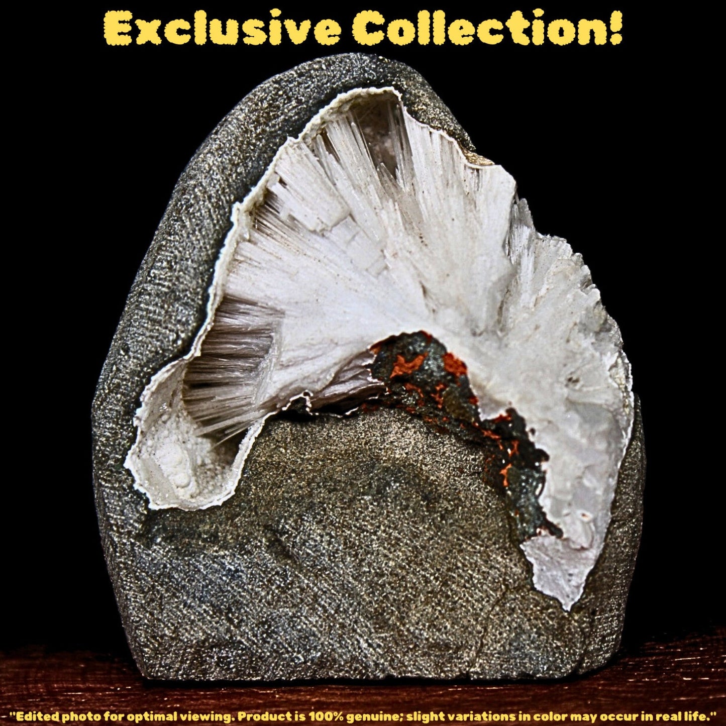 Scolecite Geode 68g Healing Crystal Crown Chakra Reiki Meditation Stone