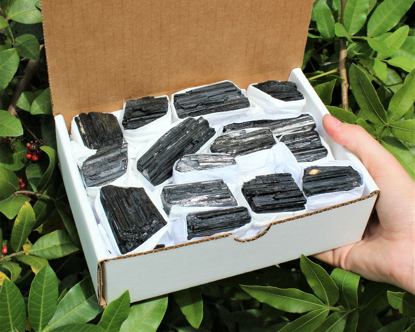 π€ Bulk Extra Grade Shiny Natural Rough Black Tourmaline Rods β Box of 14β18 Pcs