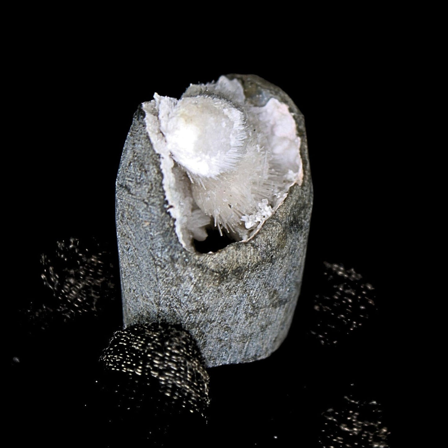 Scolecite Geode 65g Reiki Crystal for Peace Crown Chakra Healing