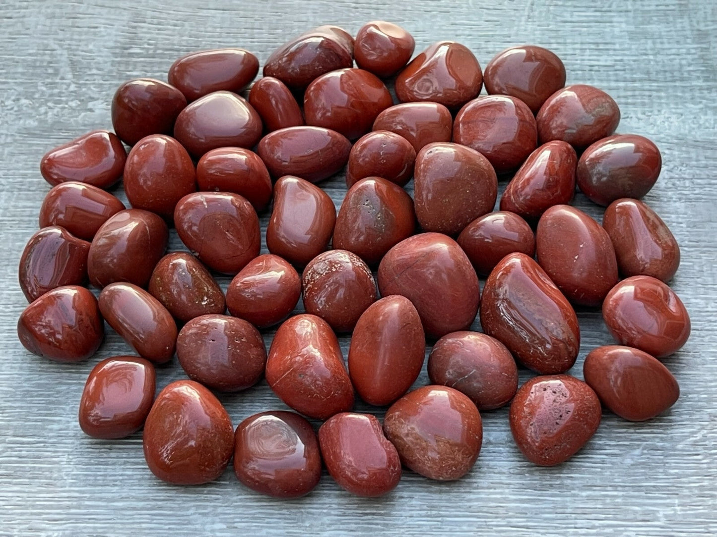 Grade A++ Red Jasper Tumbled Stones, 0.8"-1.25" Tumbled Red Jasper,Pick How Many