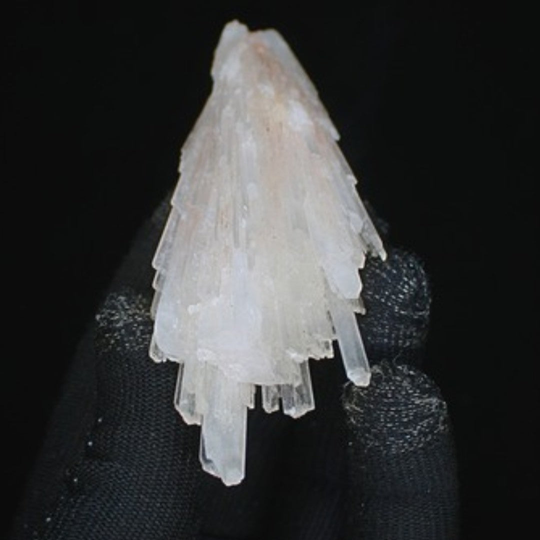 Natural Scolecite Mineral Cluster 64g White Zeolite Crystal from India