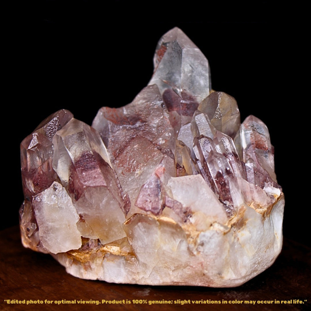 Phantom Clear Quartz Cluster 355g Raw Healing Crystal Specimen India