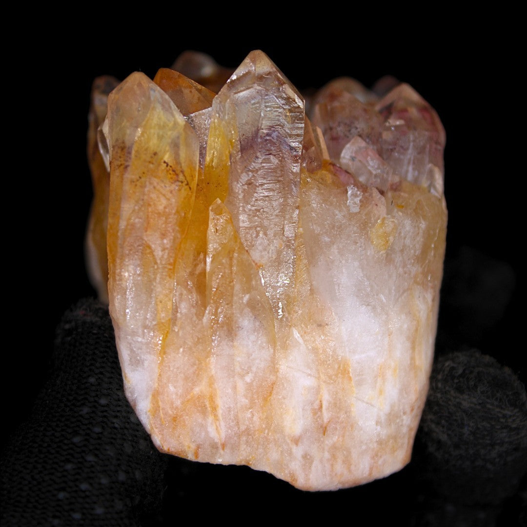 408g Phantom Quartz Cluster Natural Healing Crystal from India