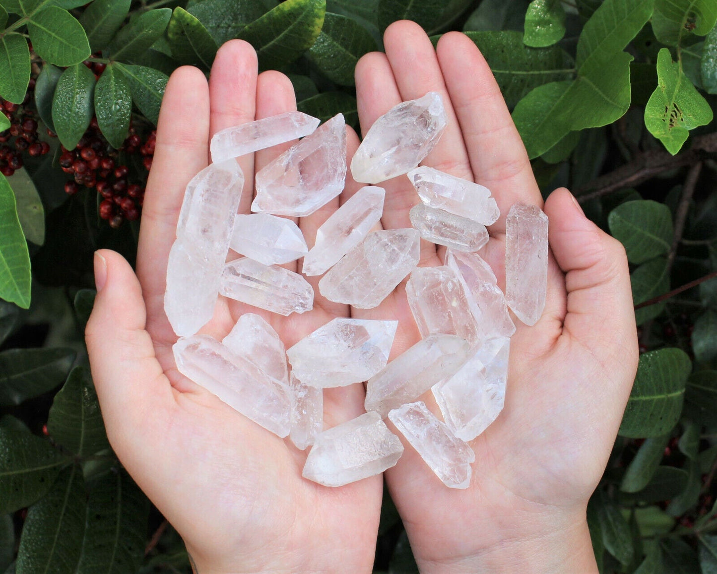Wholesale Bulk Lot 2 lb Natural Clear Quartz Crystal Points Wand, AAA Quality