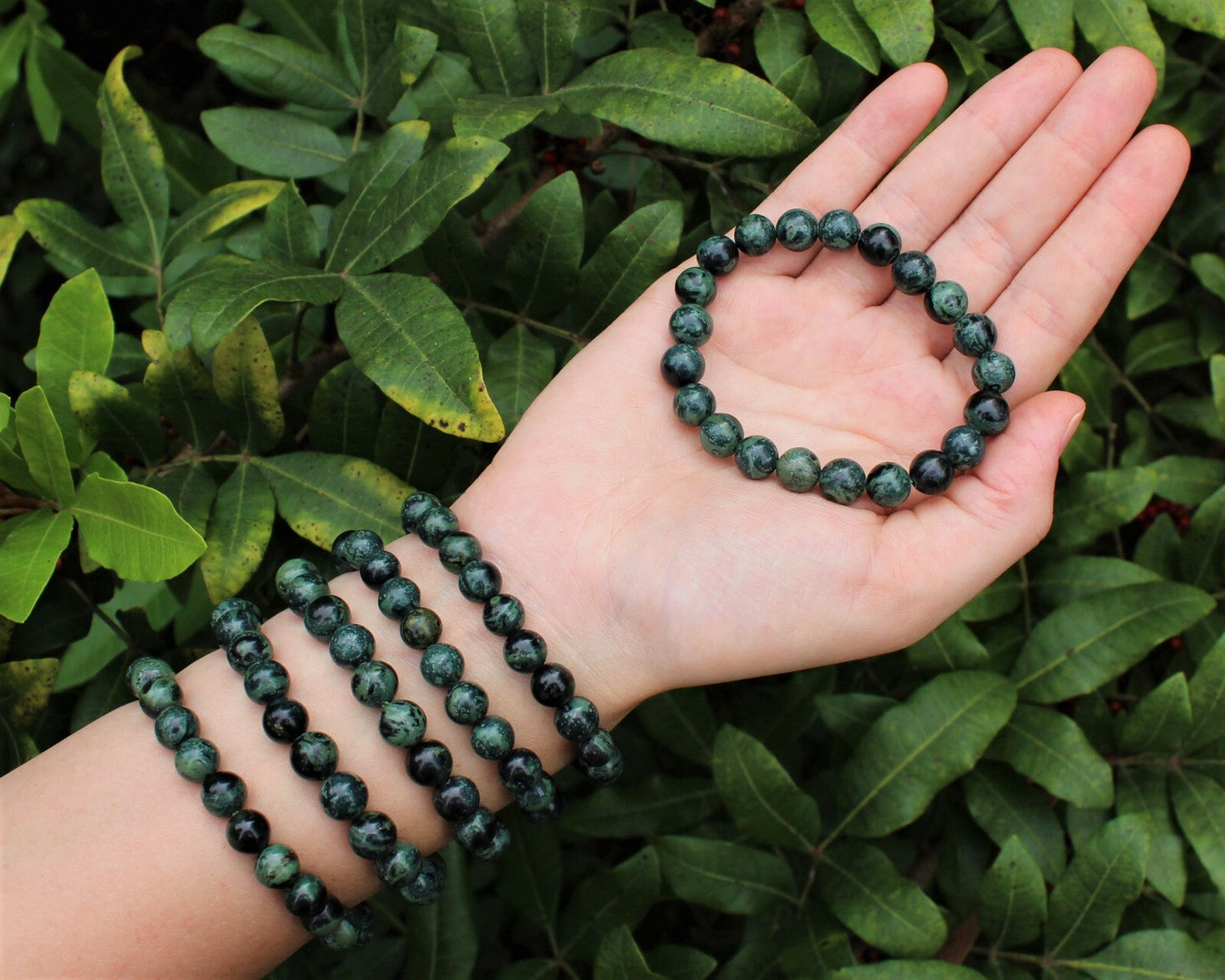 8 mm Bead Gemstone Bracelets: BUY 3 GET 1 FREE! (Stretch Crystal Bead Bracelets)