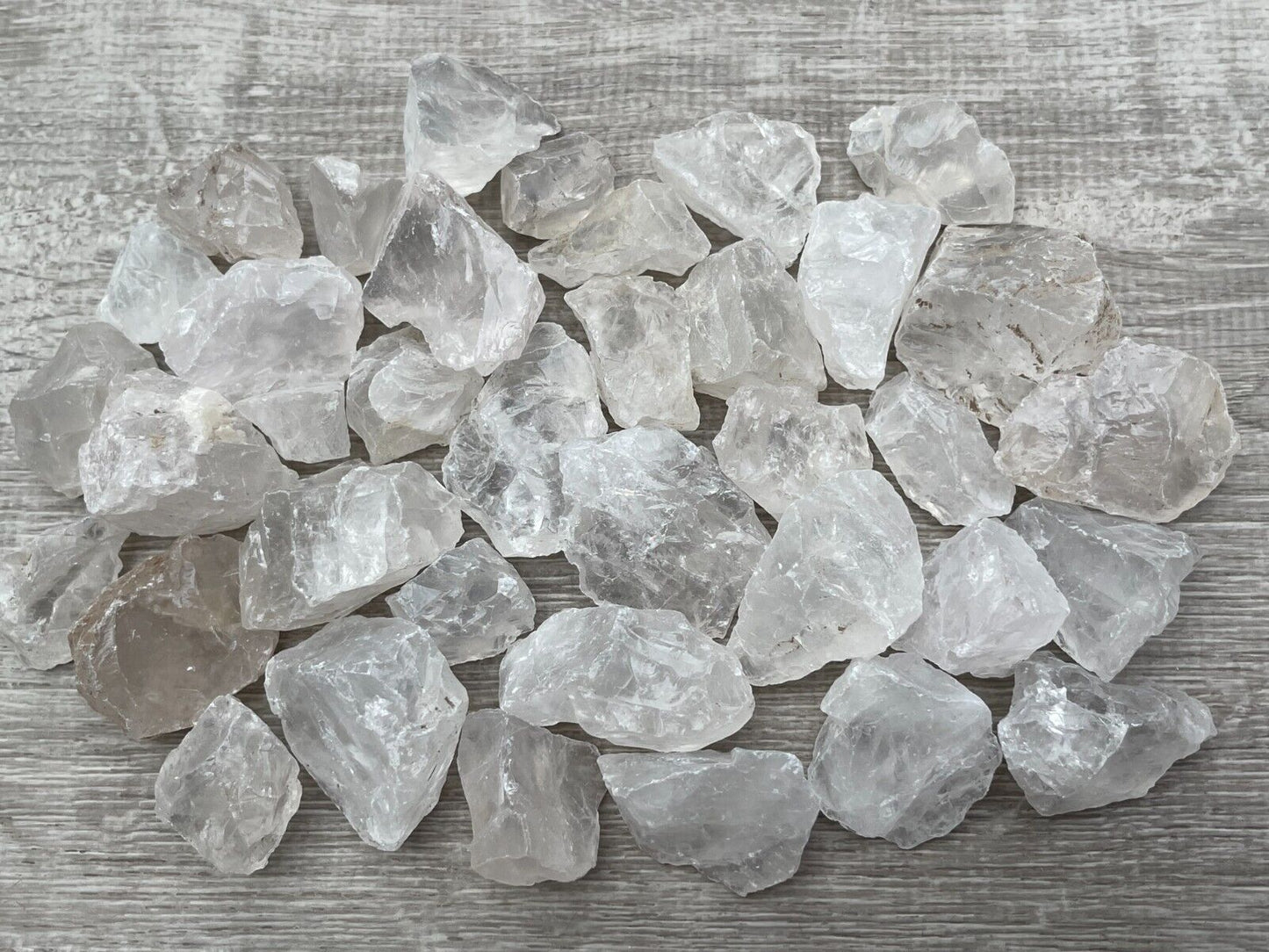 Natural Rough Clear Quartz Chunks, 1-2" Raw Clear Quartz, Wholesale Bulk Lot