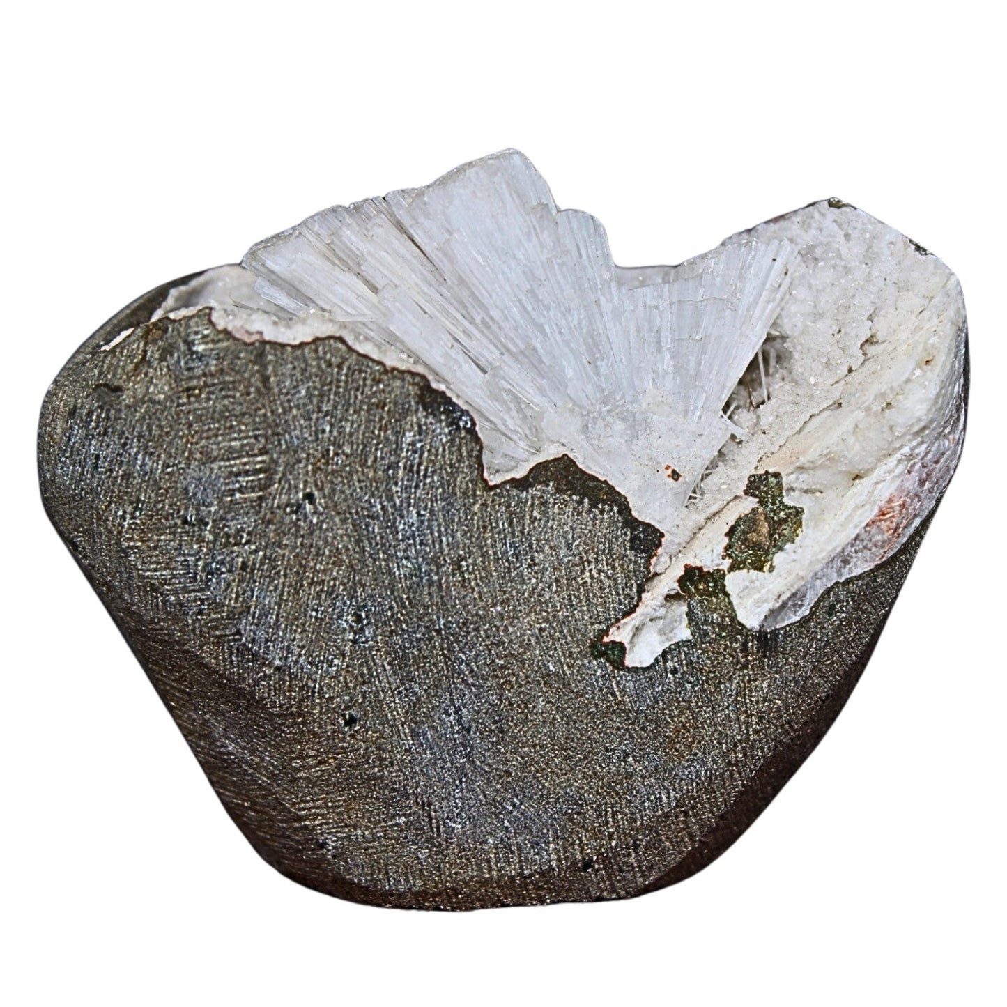 Scolecite Geode 176g Natural Radiating Needle Crystal Healing Stone India