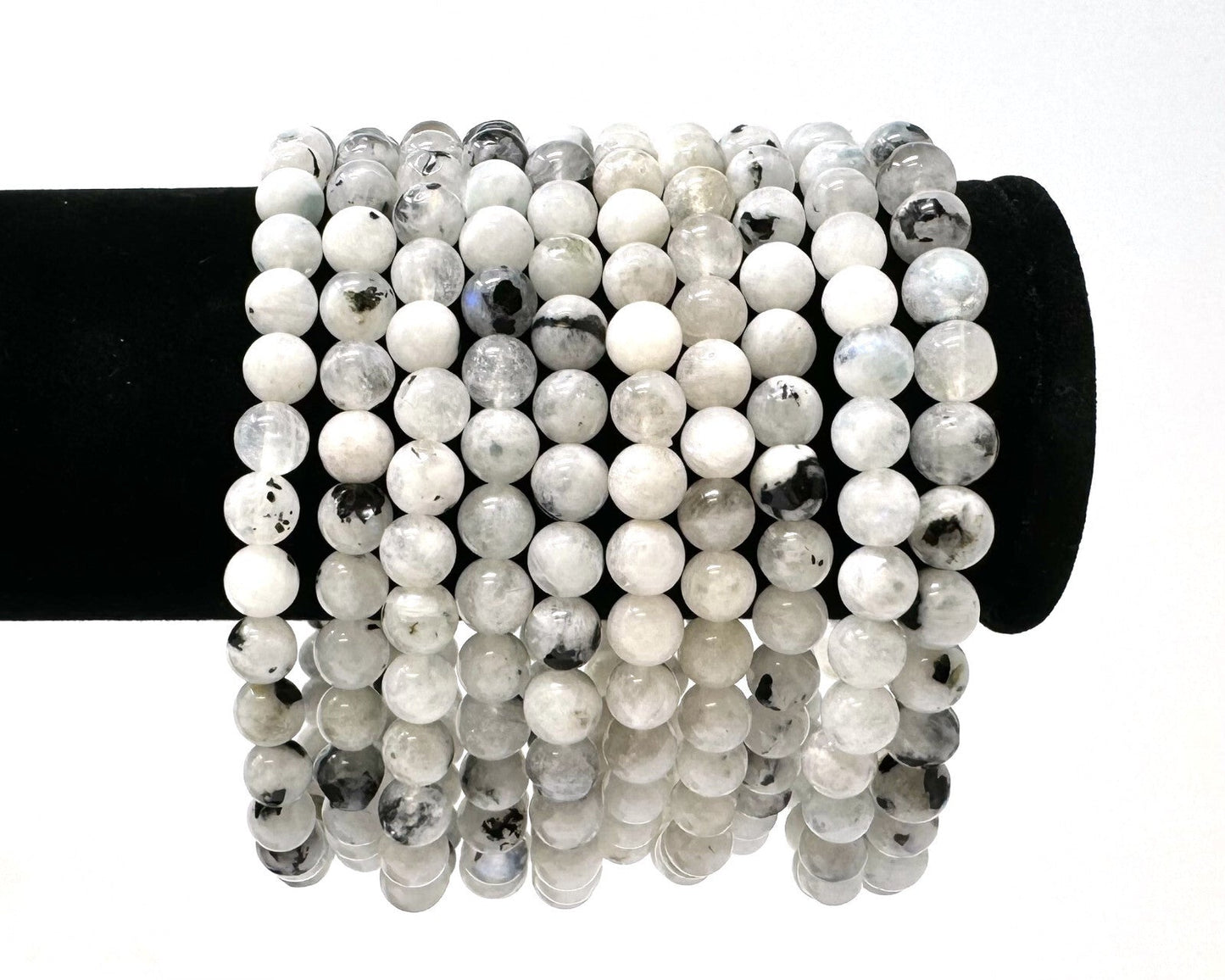 6 mm Bead Gemstone Bracelets BUY 3 GET 1 FREE - Dainty Stretch Crystal Bracelets