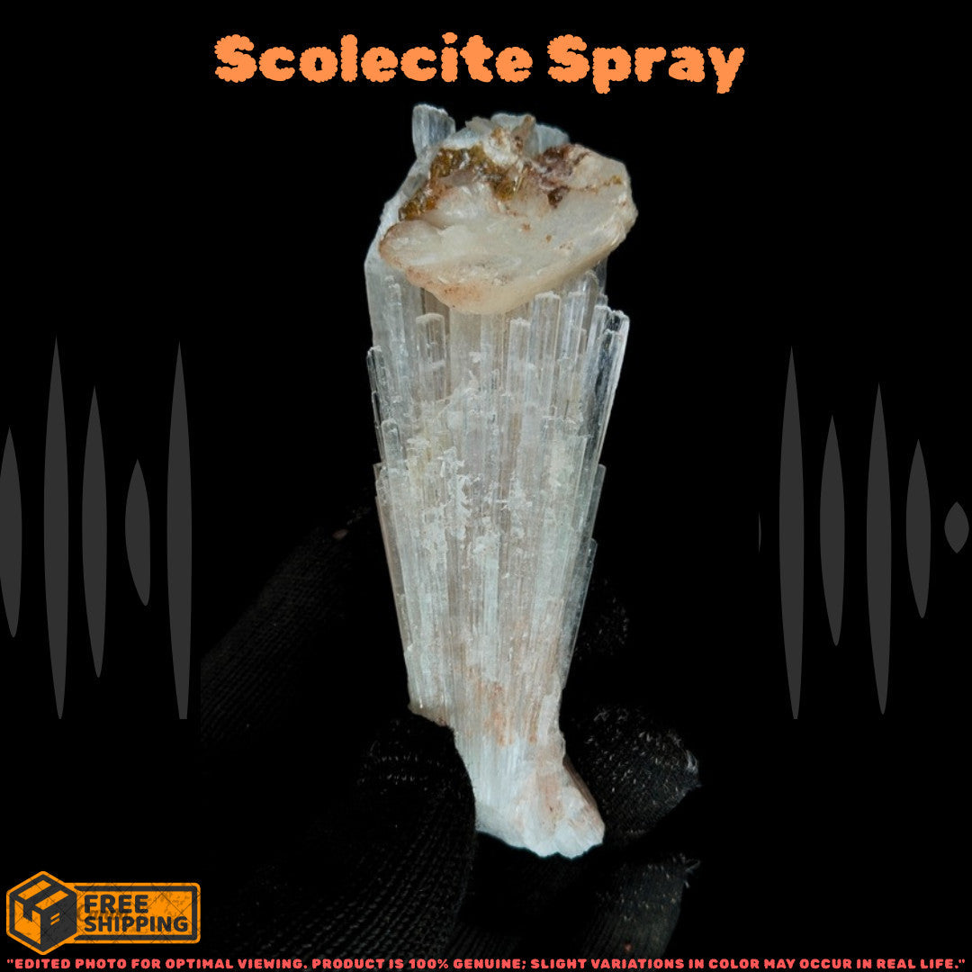 Natural Scolecite Cluster 66g Rare Zeolite Needle Crystal India Mineral