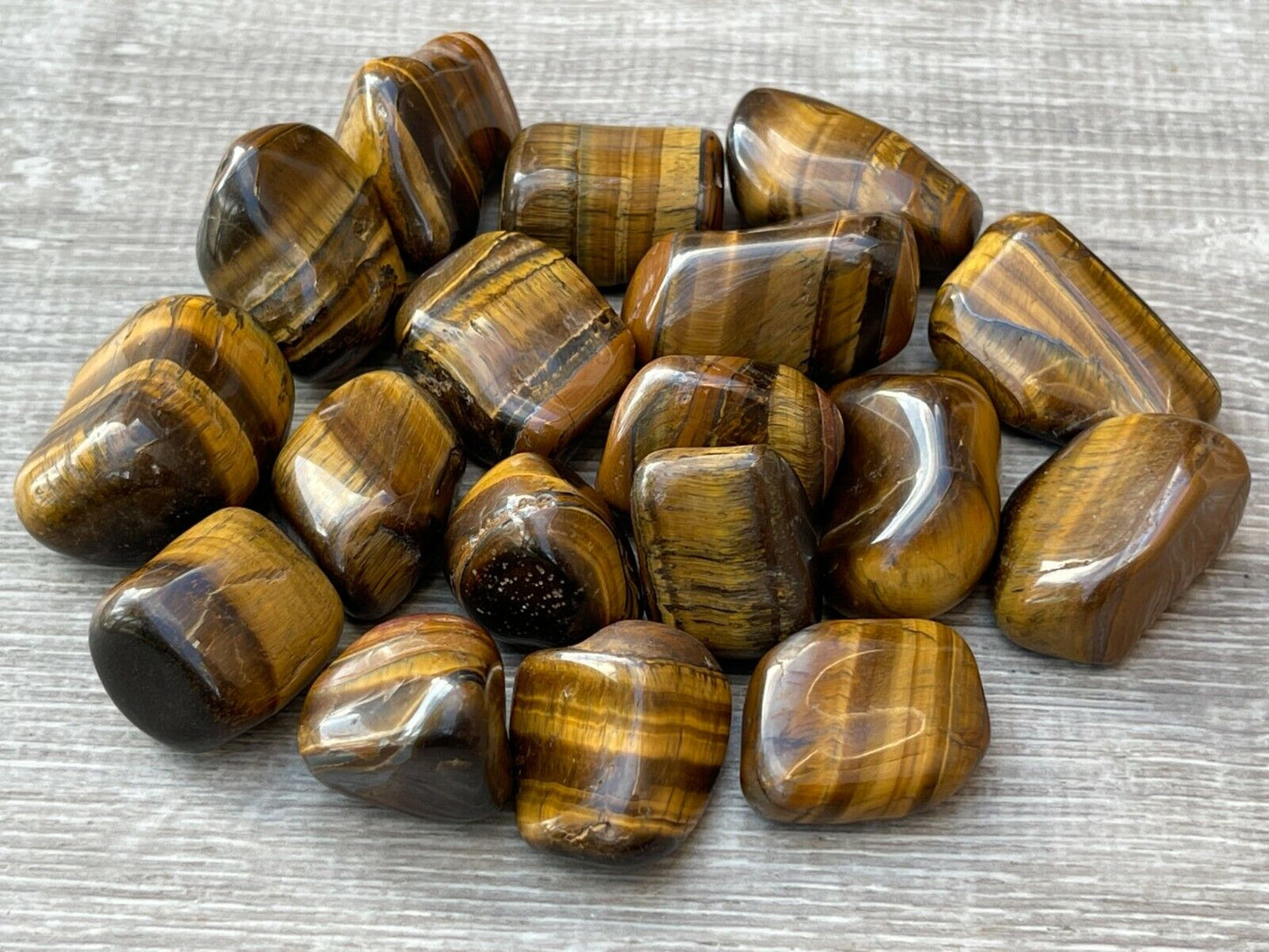 Grade A++ Gold Tiger Eye Tumbled Stones, 1"-1.5" Tumbled Tiger Eye,Pick How Many