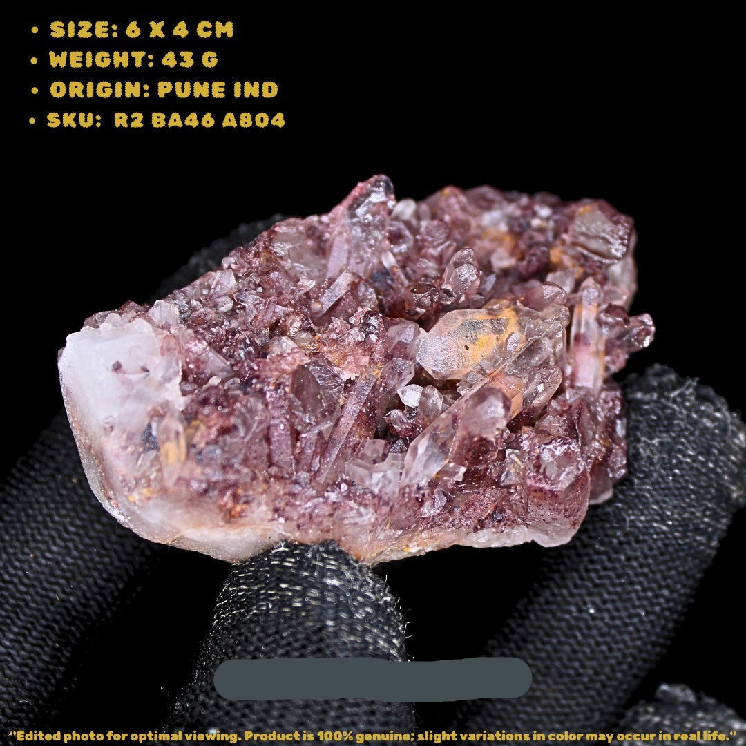 Mini Phantom Quartz 43g 6x4 cm Raw Natural Cluster for Crystal Collectors