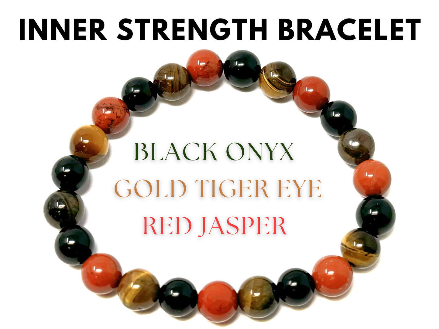 8 mm Bead Gemstone Bracelets: BUY 3 GET 1 FREE! (Stretch Crystal Bead Bracelets)