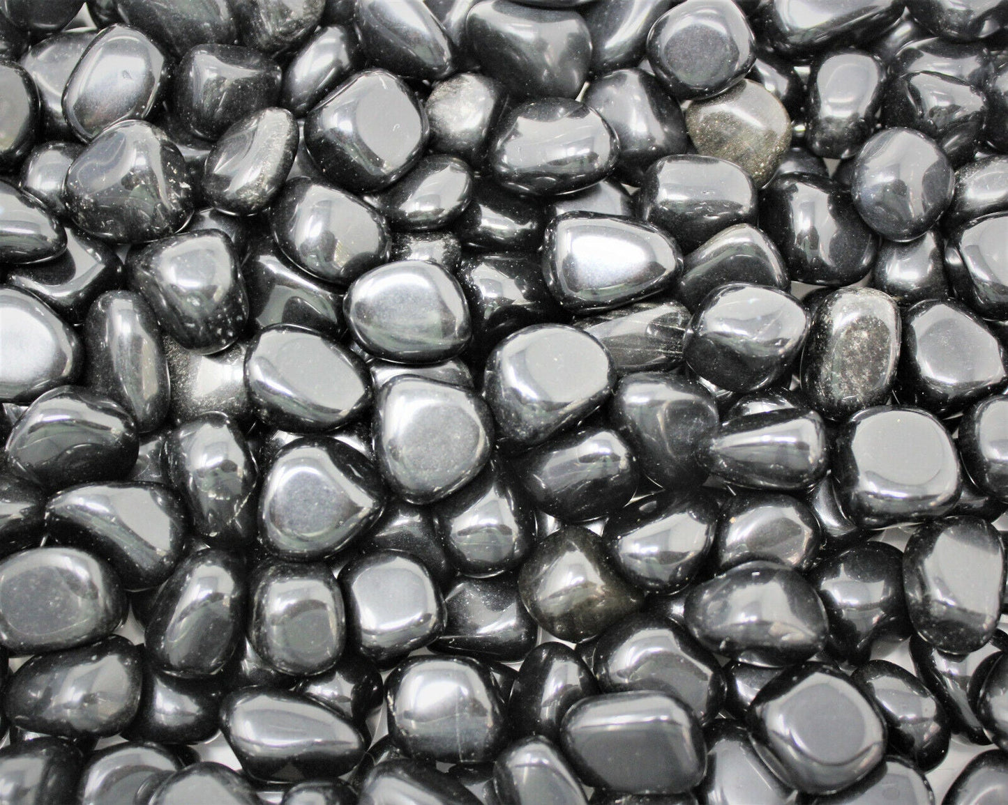 1/4 lb Bulk Lot: Black Obsidian Tumbled Stone (Crystal Healing Reiki) 4 oz