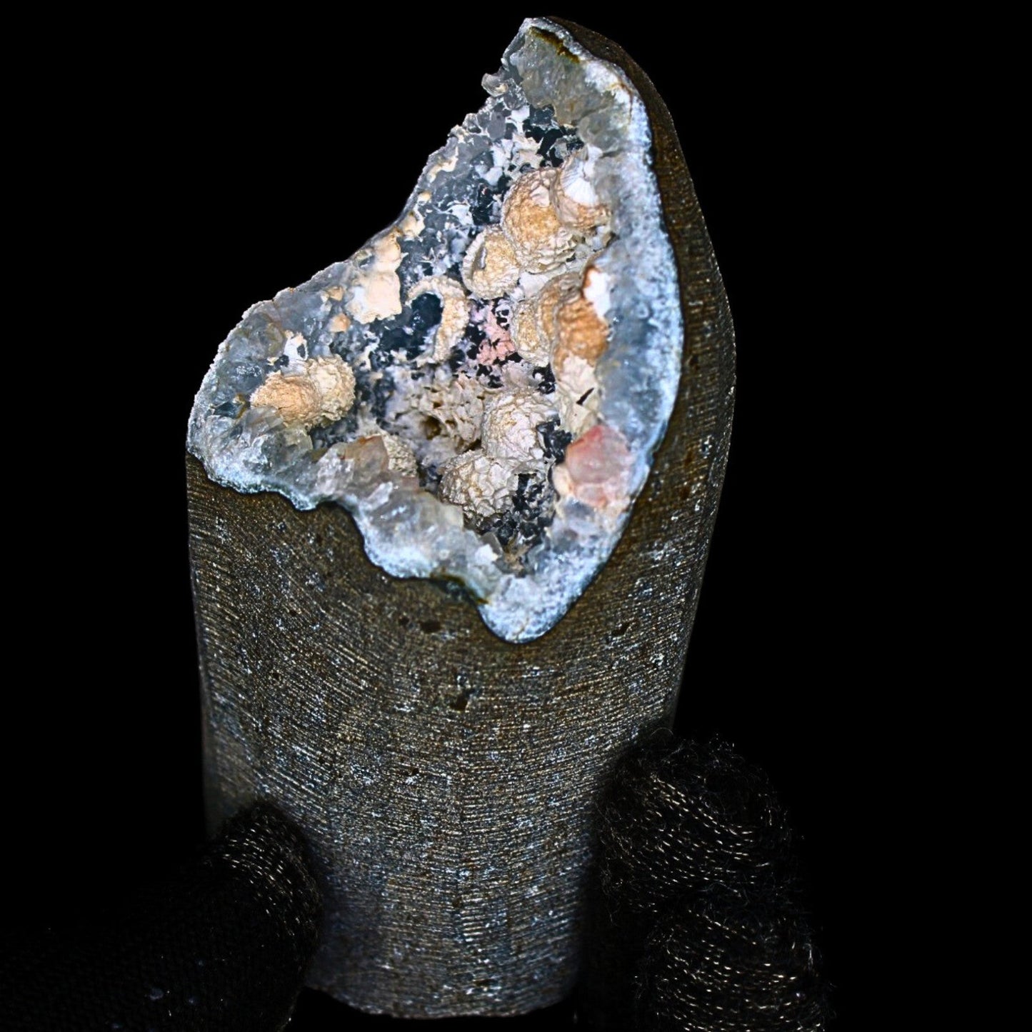 Rare MM Quartz Mordenite Ball Geode 256g Indian Zeolite Specimen