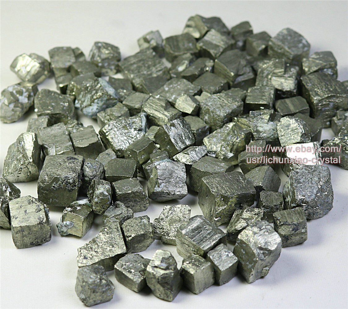 100g Wholesale Beautiful Golden Iron Pyrite Cubic Crystal gem Mineral Specimen