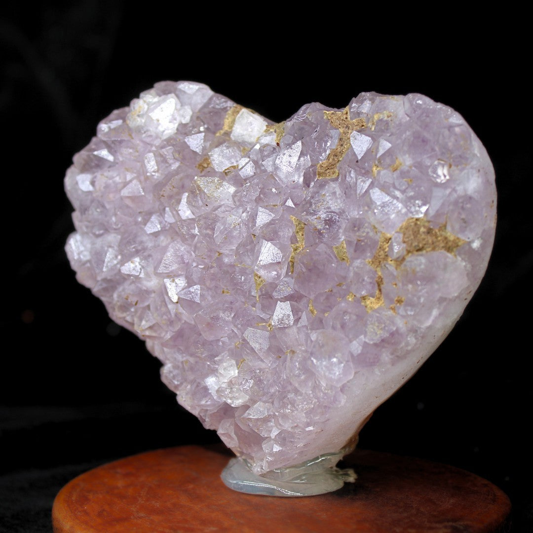 Heart-Shaped Amethyst Cluster 856g 10x13 cm Rare Natural Healing Stone