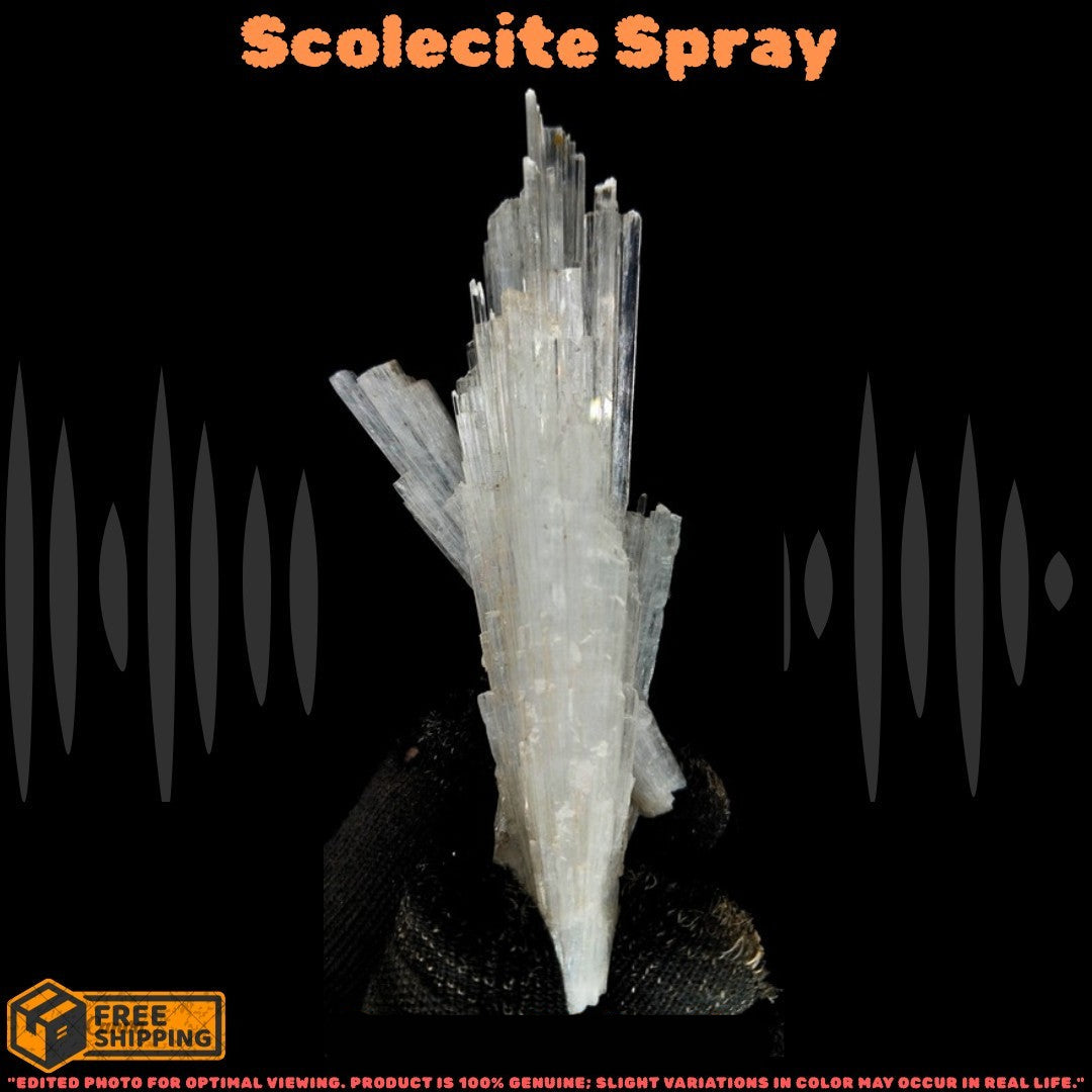 Natural Scolecite Crystal Cluster Reiki Chakra Vastu Healing Stone26g 10x3x2 Cm