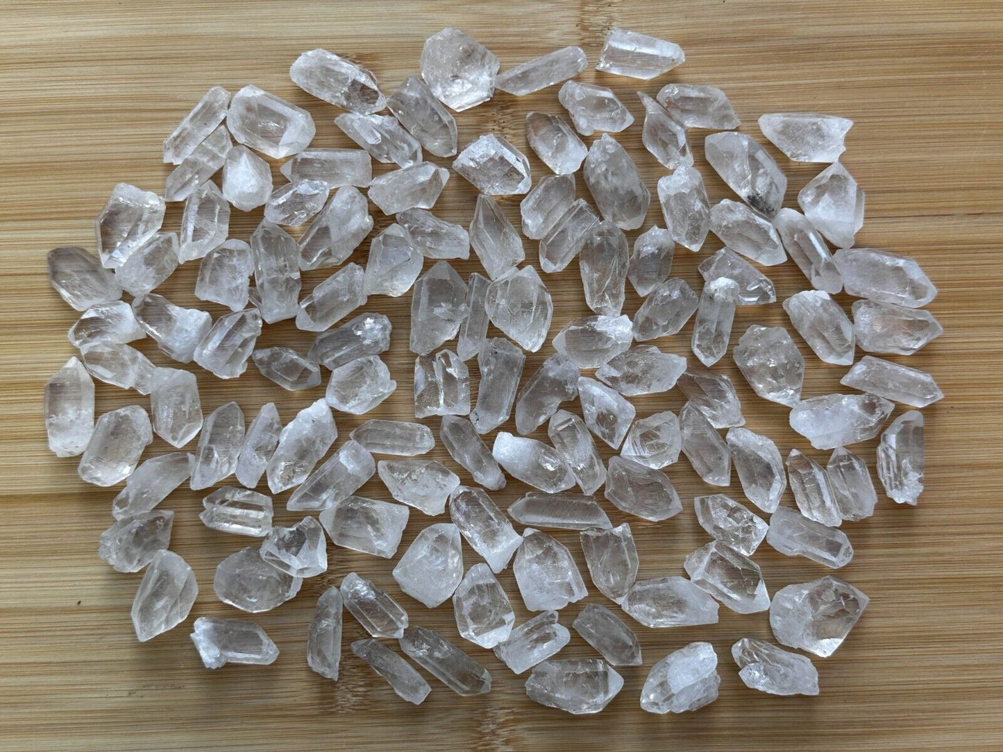 0.75" - 1.5" Small Rough Clear Quartz Point, Raw Healing Crystals, Wholesale Lot