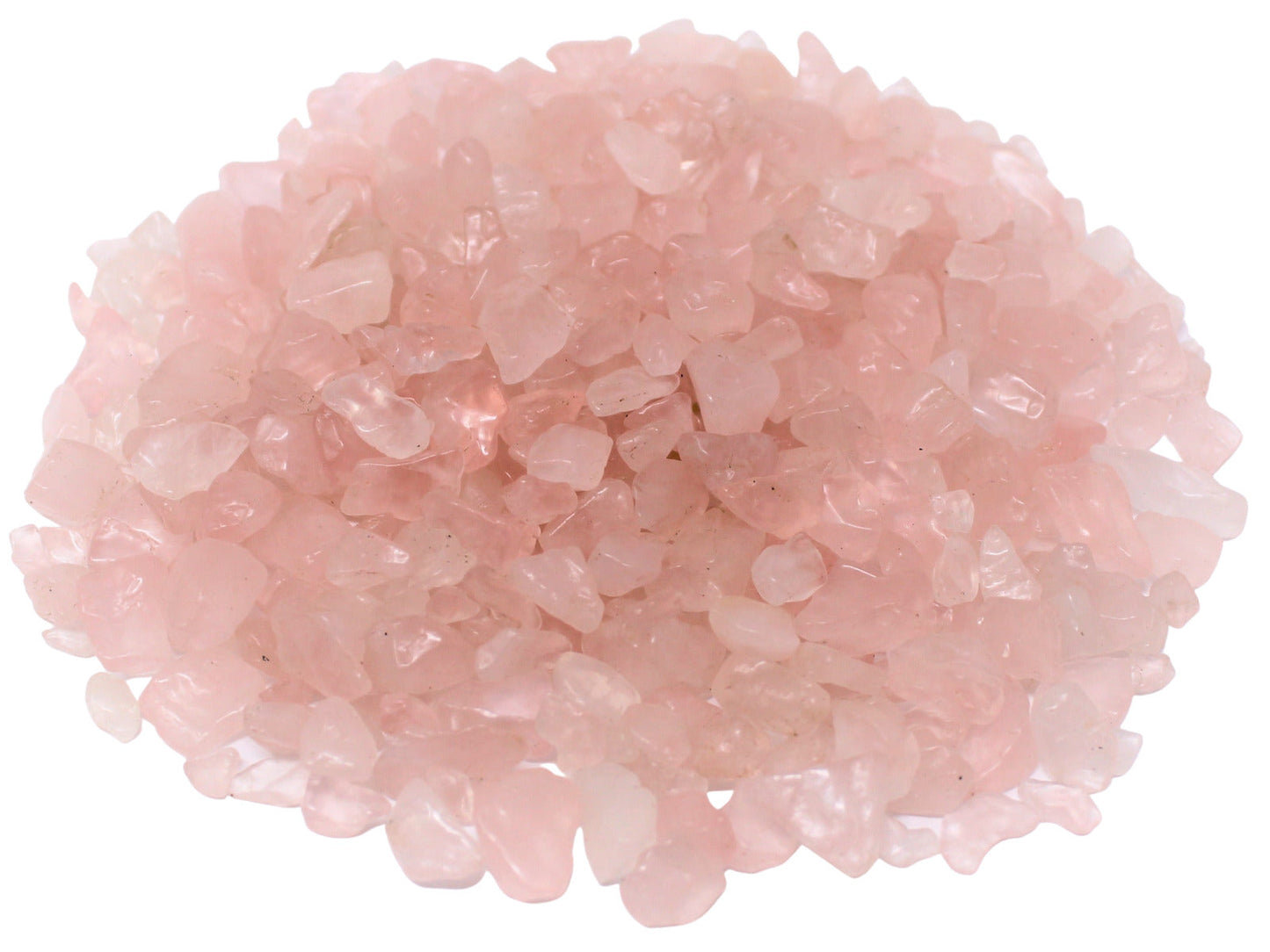 Rose Quartz Semi Tumbled Gemstone Mini Chips 6-8 mm, 'A' Grade Wholesale Lots