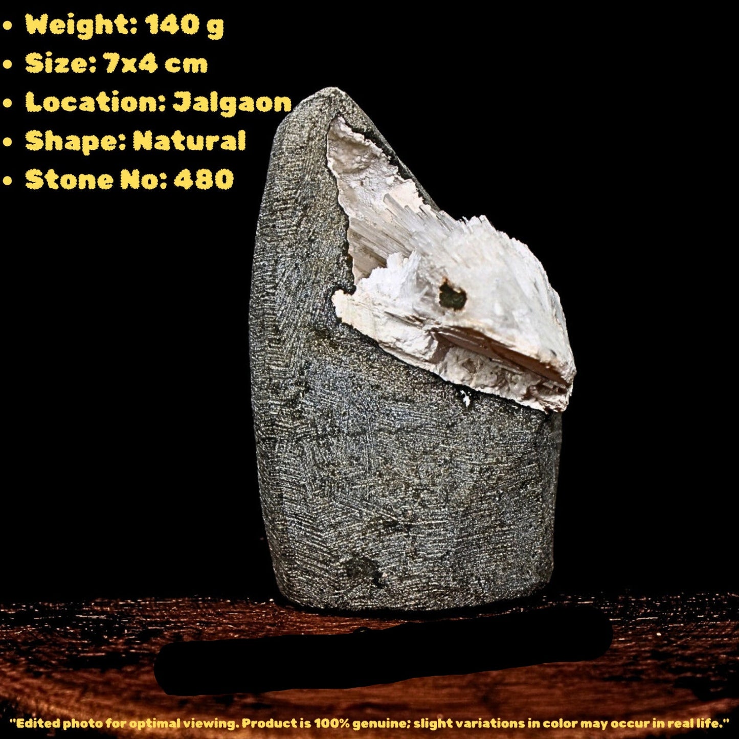 140g Scolecite Geode Natural Needle Crystal Cluster Mineral India 7x4cm