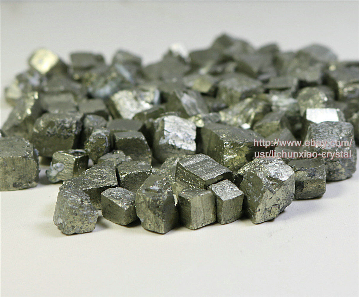 100g Wholesale Beautiful Golden Iron Pyrite Cubic Crystal gem Mineral Specimen