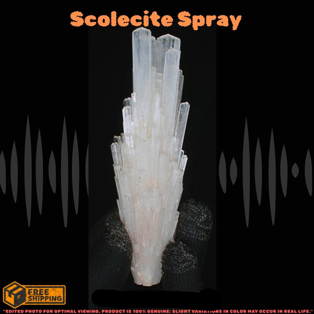 Natural Scolecite Crystal Cluster 58g White Zeolite Mineral Specimen India