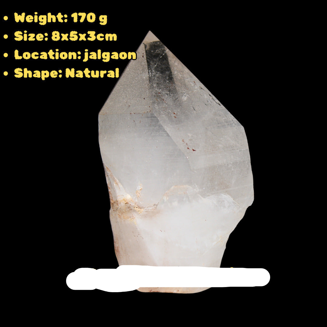 Himalayan Clear Quartz Point Wand Ethically Sourced Healing Crystal from India