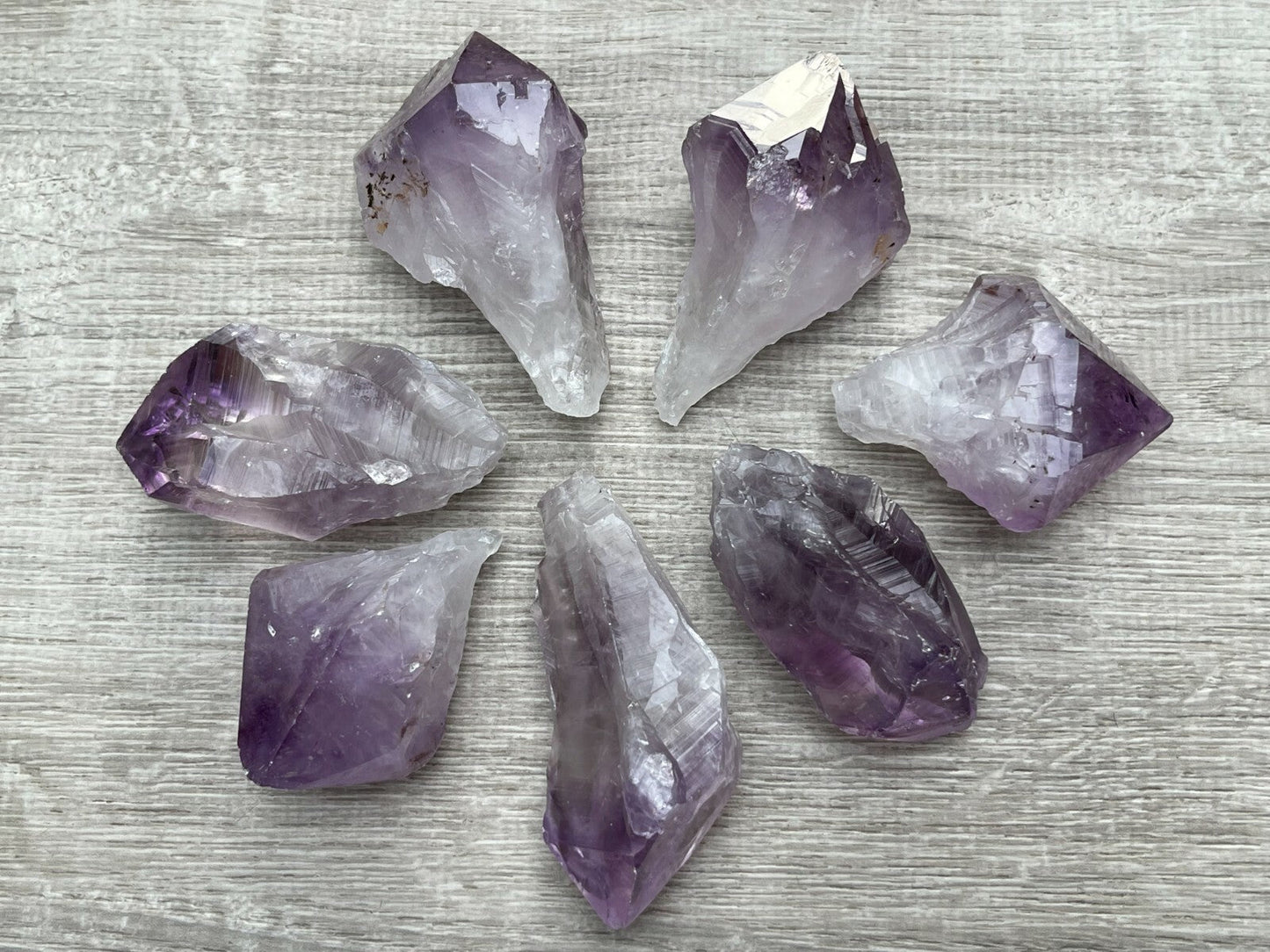 Extra Large Amethyst Rough Points, 2.5 - 3.25" Raw Amethyst Points, Bulk Lot