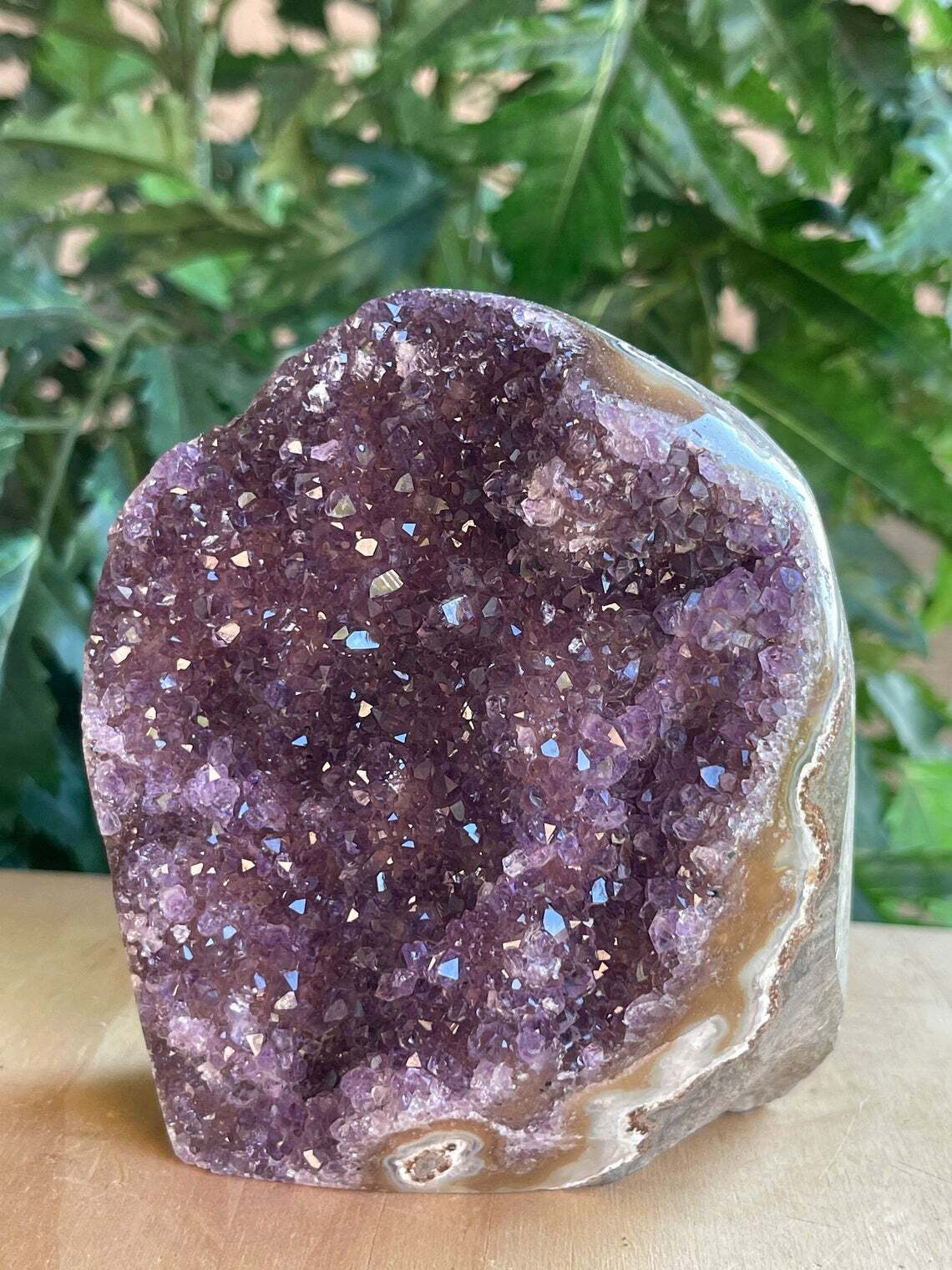 Finely Polished Uruguay Amethyst Cluster Crystal Geode, Pick a Size: 0.5 to 4 Lb