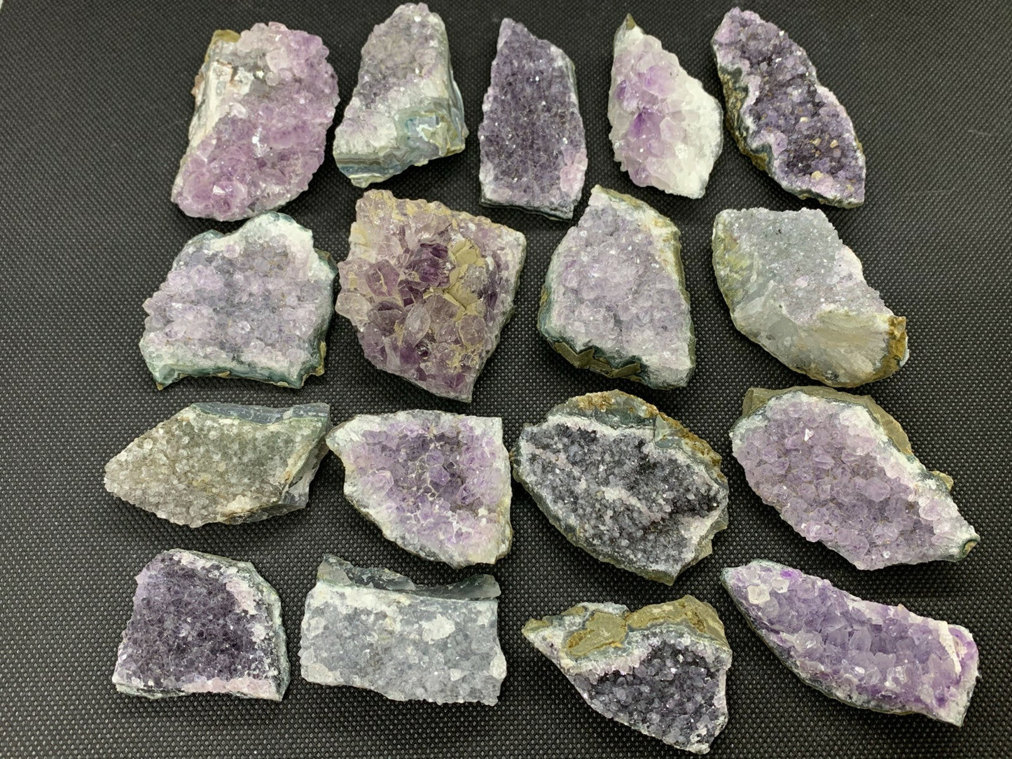 Grade B Raw Amethyst Cluster Druzy, 15-16 oz Lot, 2 - 3 Inches Natural Amethyst