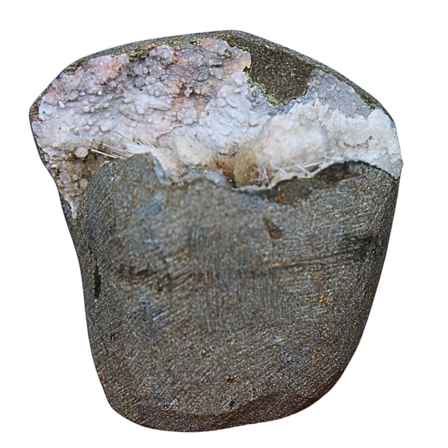 Scolecite Geode 118g Natural Reiki Stone for Calm Meditation Energy