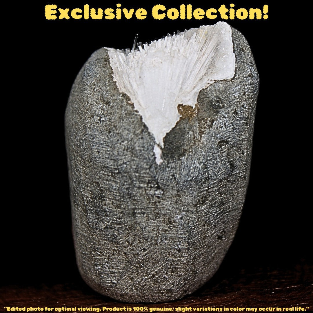 Rare Scolecite Spray in Geode 90g Natural Mineral Specimen India 5x4cm