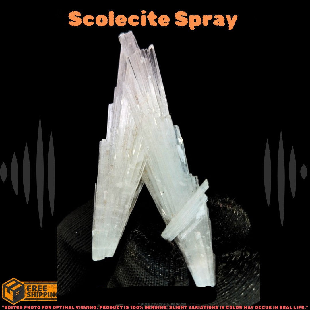 Rare Natural Scolecite Crystal 10g Zeolite Mineral Specimen from India