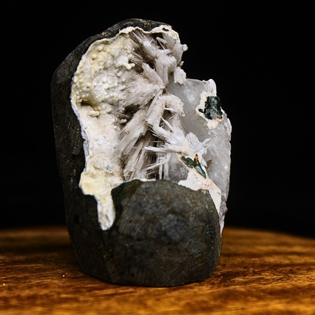 Scolecite Geode 110g Reiki Healing Crystal for Sleep Peace Meditation