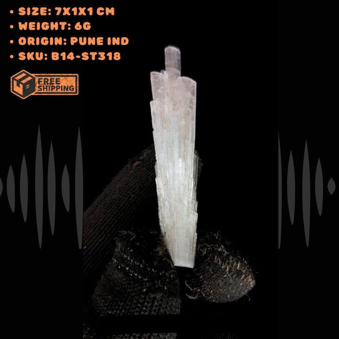 30g Natural Scolecite Crystal Cluster Raw White Zeolite Mineral from India