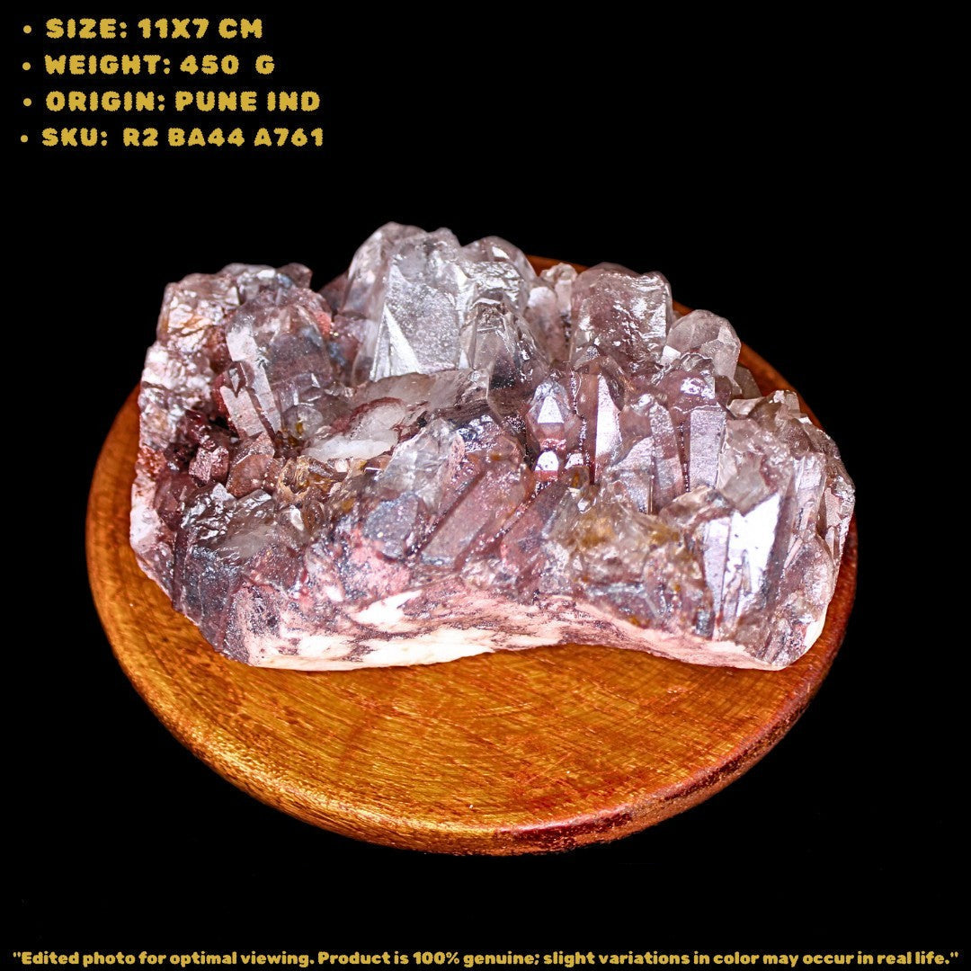 Phantom Clear Quartz Cluster 450g 11x7cm Rare Layered Crystal Mineral Display