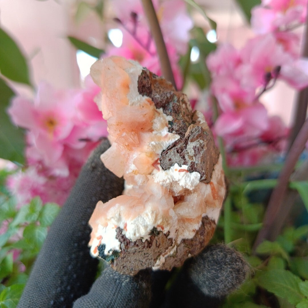 Orange Stilbite & Heulandite Crystal Cluster 120g Energy & Chakra Stone