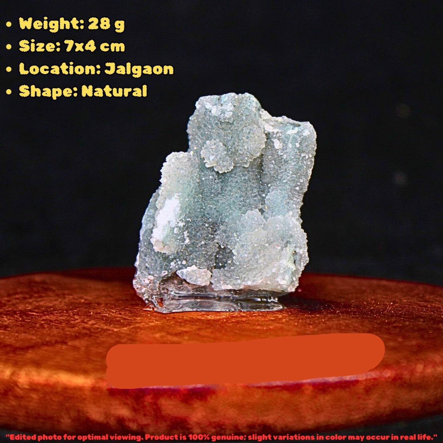 Apophyllite & Chalcedony Healing Crystal Energy Stone Cluster 28g India