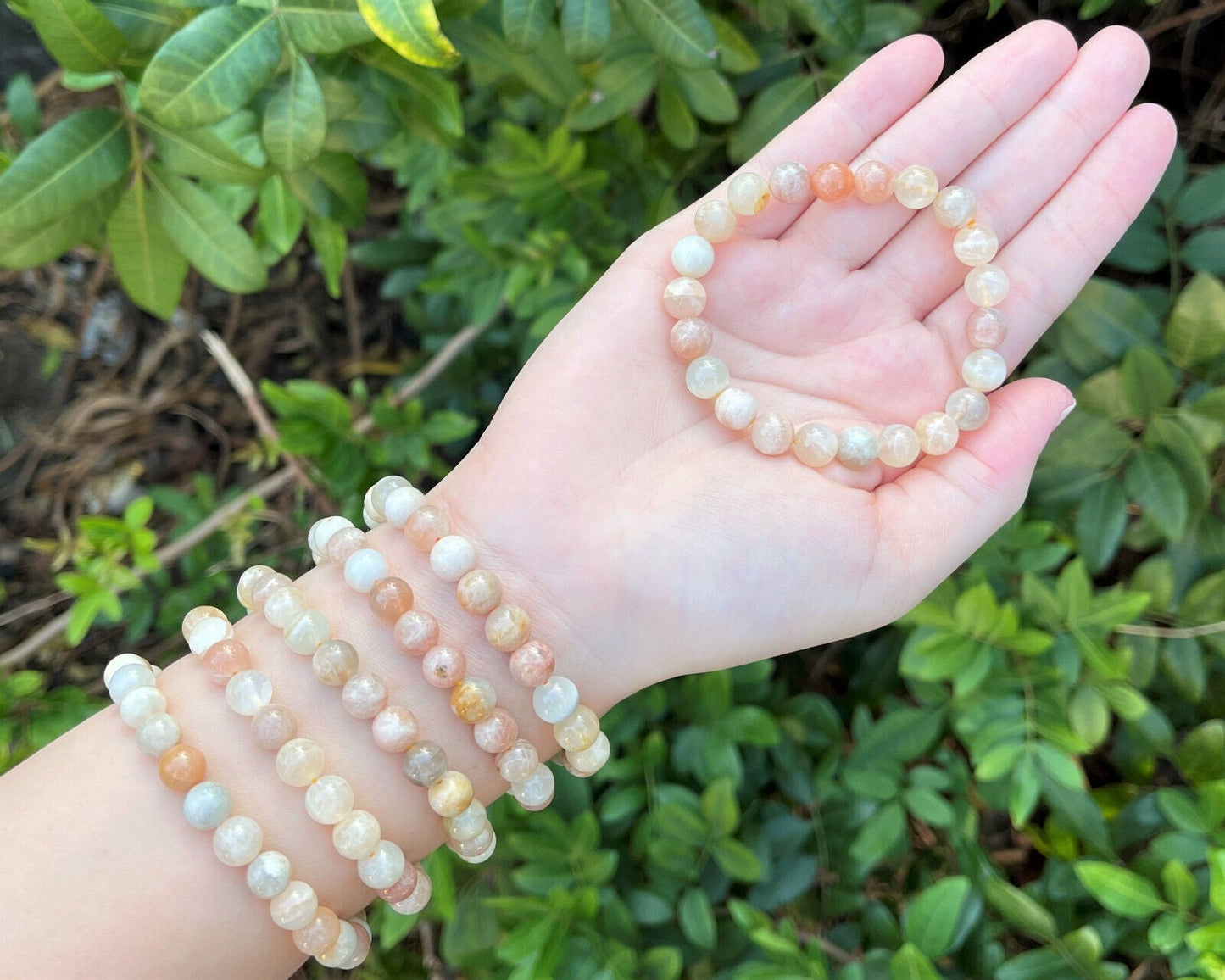 8 mm Bead Gemstone Bracelets: BUY 3 GET 1 FREE! (Stretch Crystal Bead Bracelets)