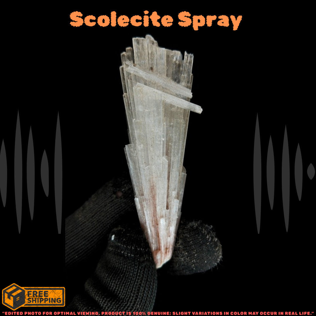 Natural Scolecite Crystal 14g Rare Zeolite Needle Cluster India Mineral