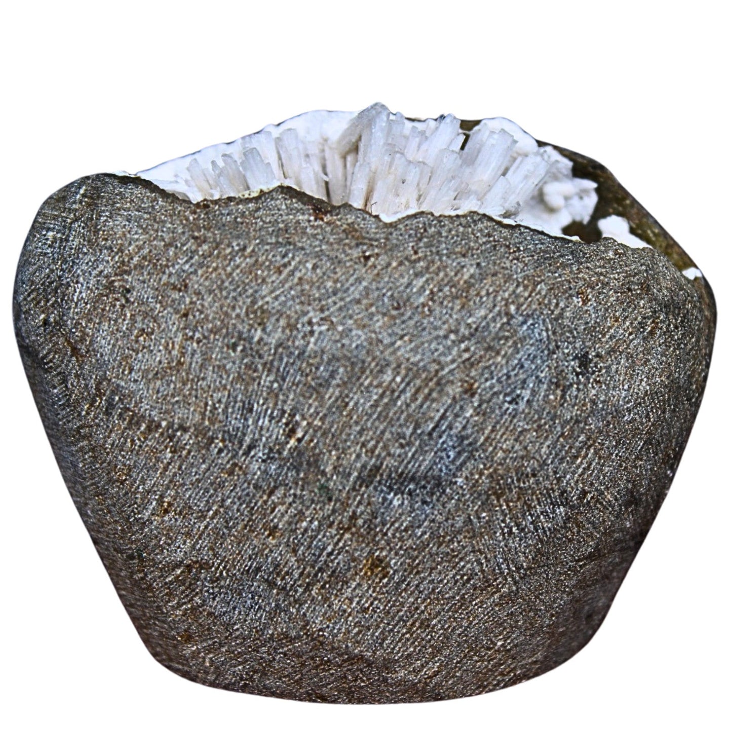 115g Scolecite Geode Natural Radiating Crystal Mineral India